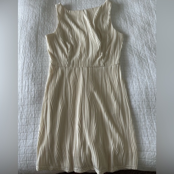 Rihoas The Beige Water Ripple Textured Sleeveless Mini Dress - Picture 7 of 7